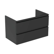 TESI, NEGRU MAT, MOBILIER SUSPENDAT PENTRU LAVOAR 80, CU 2 SERTARE SOFT CLOSE, 800X440X H490MM, T0050ZT